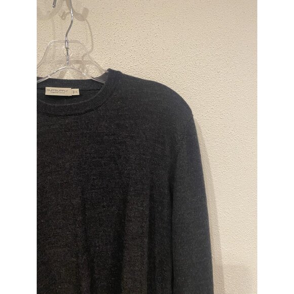 Suitsupply Sweater Mens XL Gray Merino Wool Crewneck Pullover Lightweight Knit - Picture 4 of 5